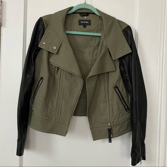 Authentic Mackage leather sleeve moto jackets - Picture 8 of 15